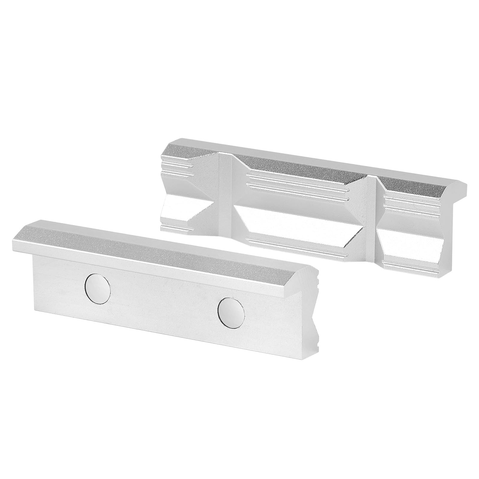 SWAWIS Ganasce Protettive per Morsa 100mm Alluminio con Magnete e Prismi
