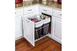 Steel: 35-Quart Black Trash Can for Dependable Waste Disposal