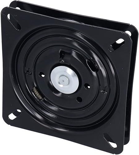 Miniatura 9 de Base giratoria para silla de 7 pulgadas, placa giratoria cuadrada giratoria de 180 grados, rebote automático, rodamientos duales para muebles