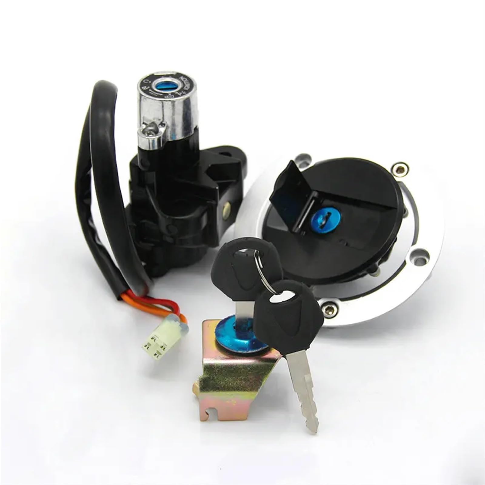 Zündschloss Motorrad Für Suzuki SV650 Für SV650A Für SV650SF Für SV650S Für SFV650 Für SV1000S SV1000 Motorrad-Zündschalter Tankdeckel Sitzschloss Schlüsselsatz Zündschalter Sitzschloss