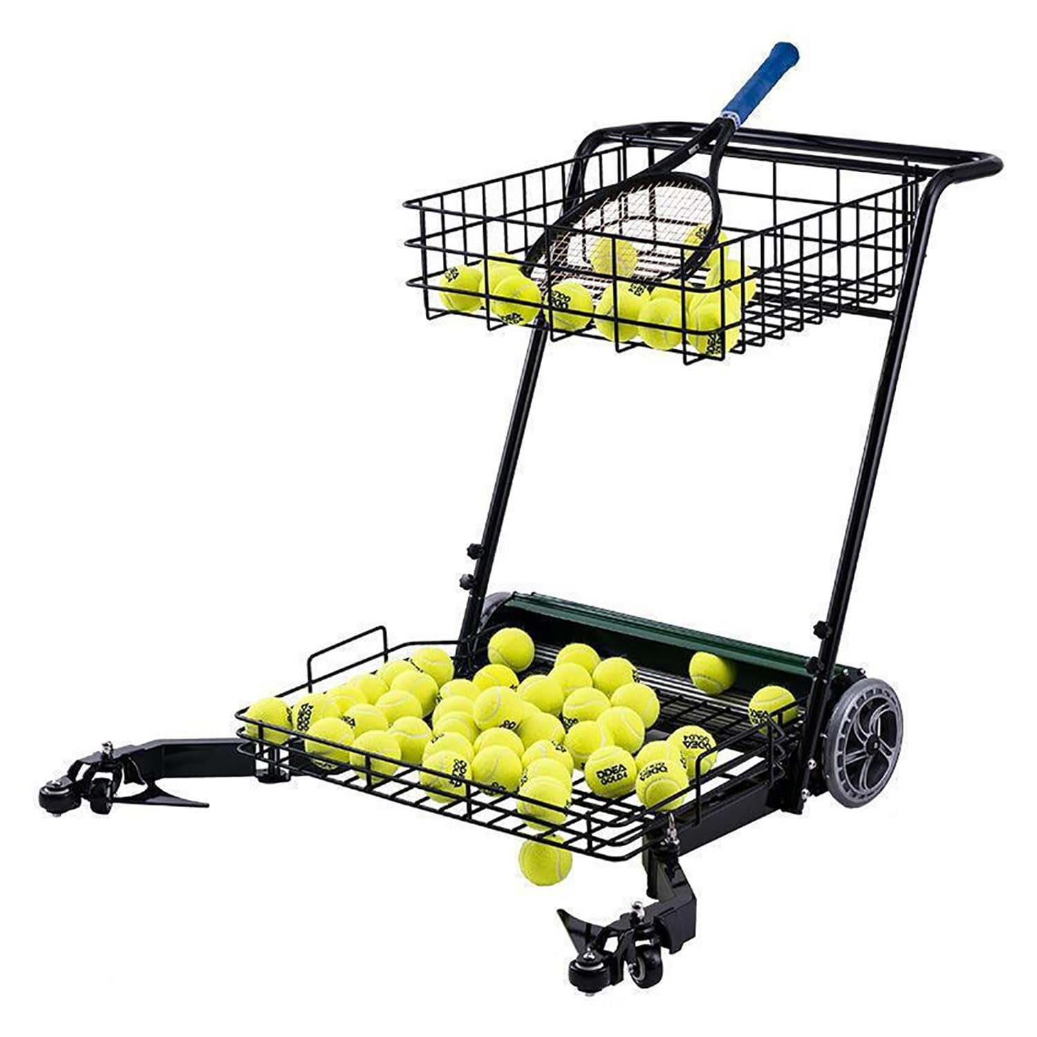 JOSBY Carrello Raccoglitore di Palline da Tennis, Raccolta Automatica di Palline da Tennis, può Contenere Fino a 300 Palline, Efficace su Una varietà di campi, Palestra, Allenamento di Tennis