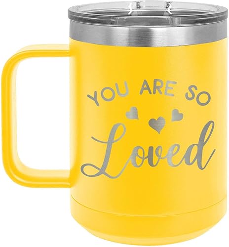 ONLYGIFTS.COM - Taza de café con tapa deslizante (13.0fl oz), diseño con texto en inglés "You are so love", Amarillo disponible en Yaxa Peru