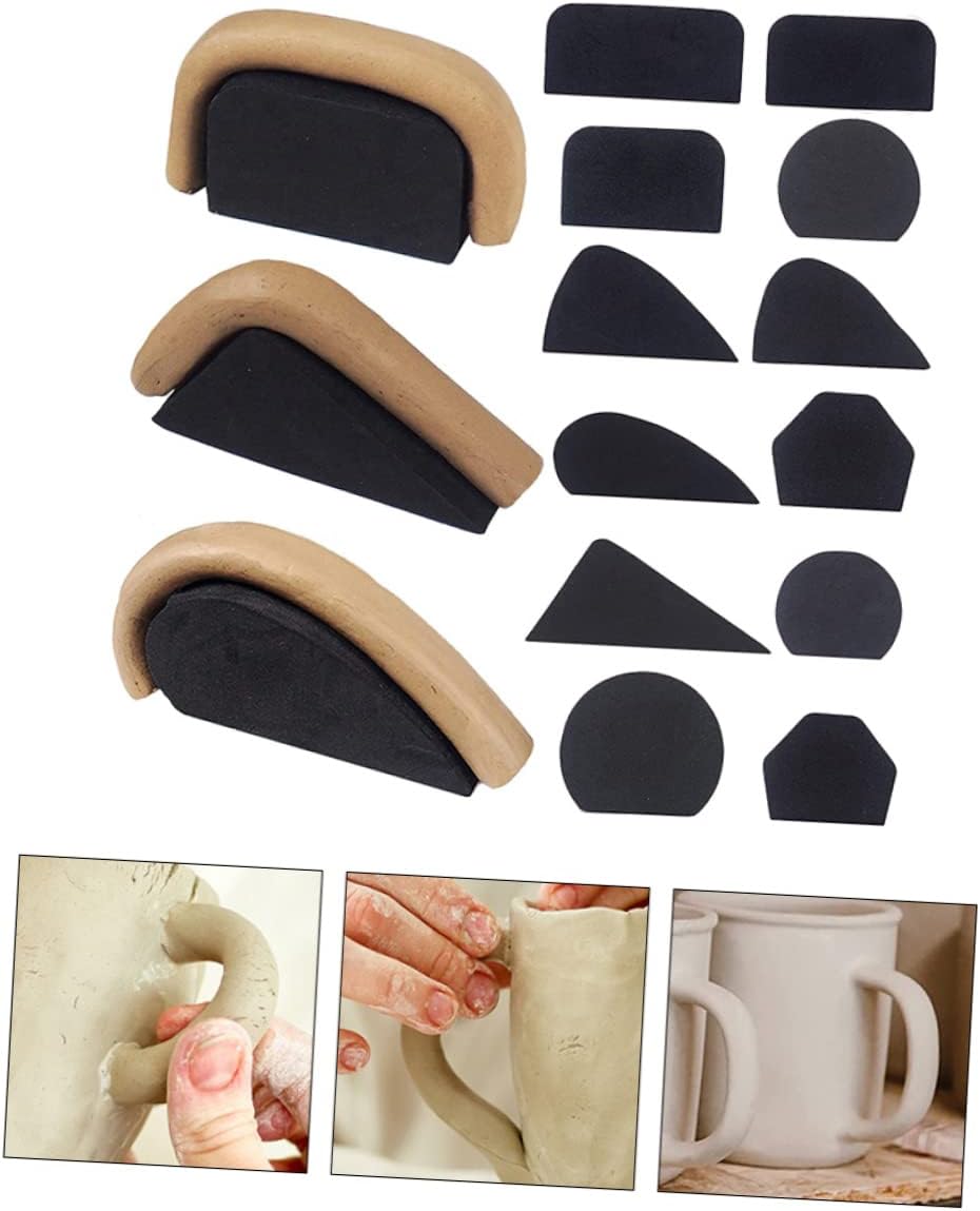 HAPINARY 24pcs EVA Pottery Mug Handle Molds DIY Clay Cup Handle Making Tool Kit with Various Styles for Ceramic Crafting and Handmade Forms