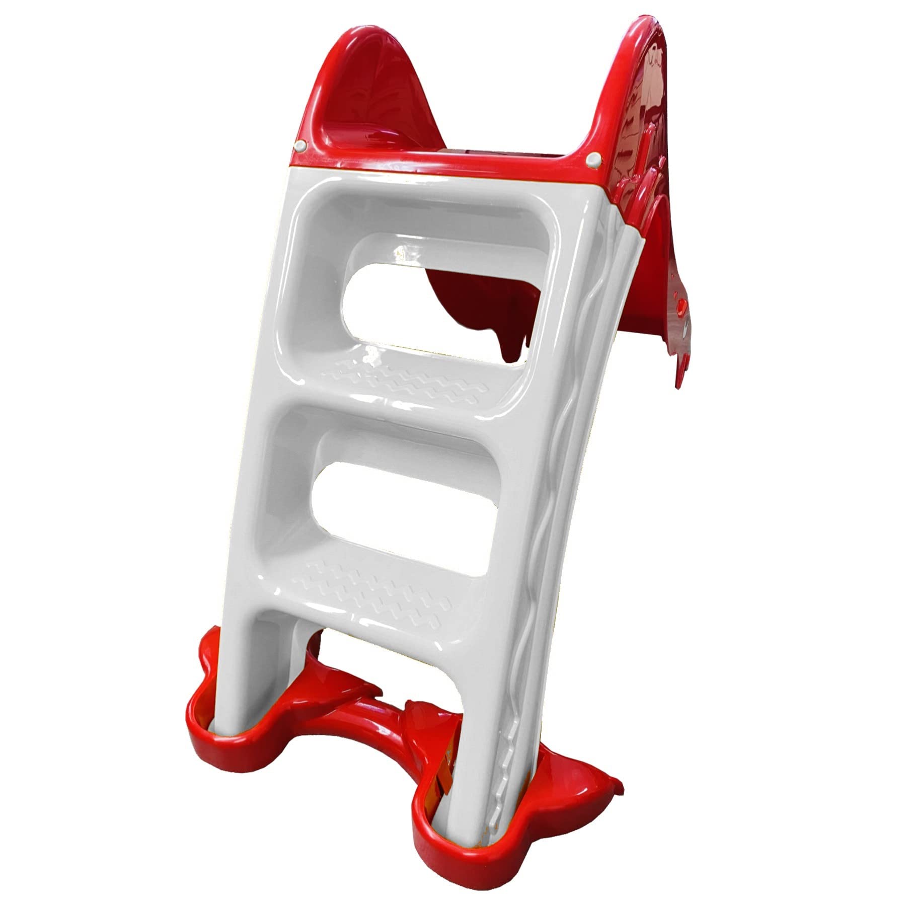 Toboggan Stable pour Enfants à Partir de 1 An - pour Bébé, Jardin et Chambre - Autonome - Bleu Gris Clair (Rouge/Gris)