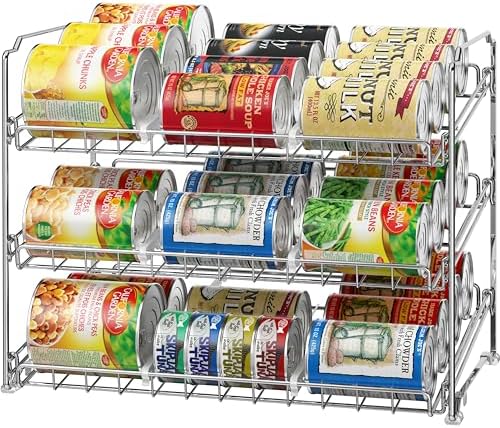 Simple Houseware Stackable Can Organizer Rack for Pantry/Cabinet ...