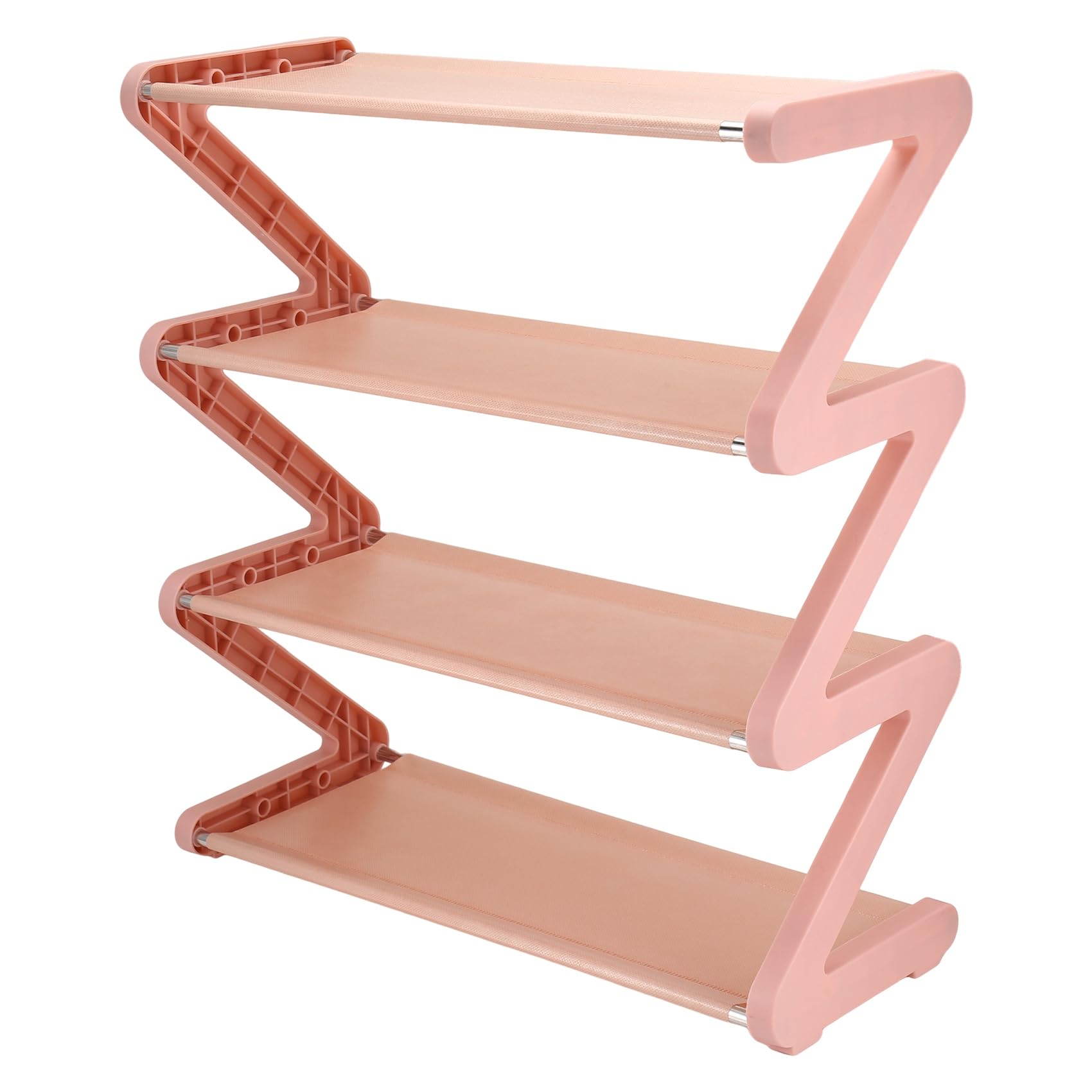 CTRLZS Simple Household Shoe Storage Artifact Z-Shaped Shoe Rack, Cute Shoe Rack Multi-Layer Assembly Shoe Rack B