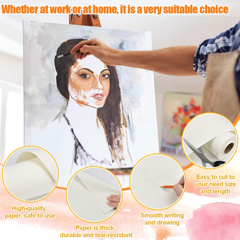 Rotolo Carta Da Lucido Extra Lungo 20m X 30cm - Per Disegno, Ricalco E Fai Da Te