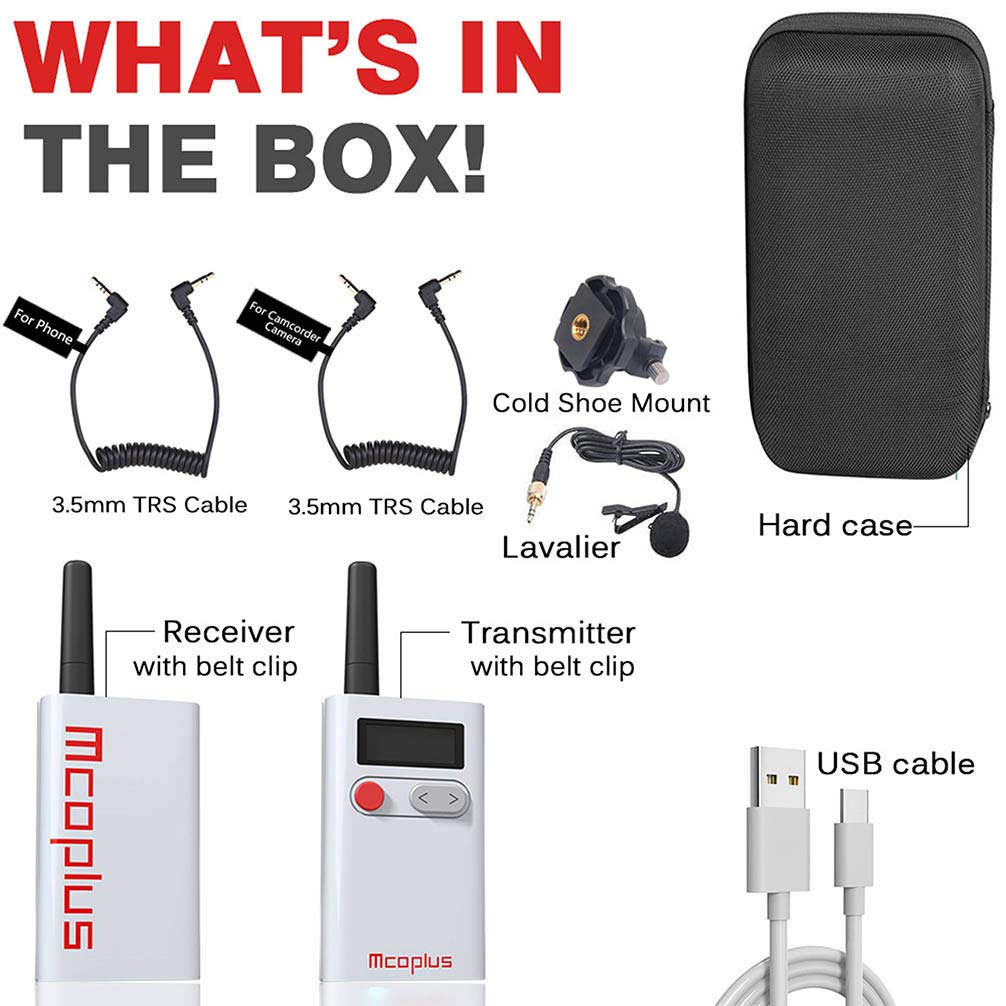 UHF-WMU48 (GA) Micrófono Lavalier inalámbrico, 48 canales, UHF, inalámbrico, sistema de micrófono de solapa, para smartphone, cámara DSLR, entrevistas, 1 TX+ 1 RX