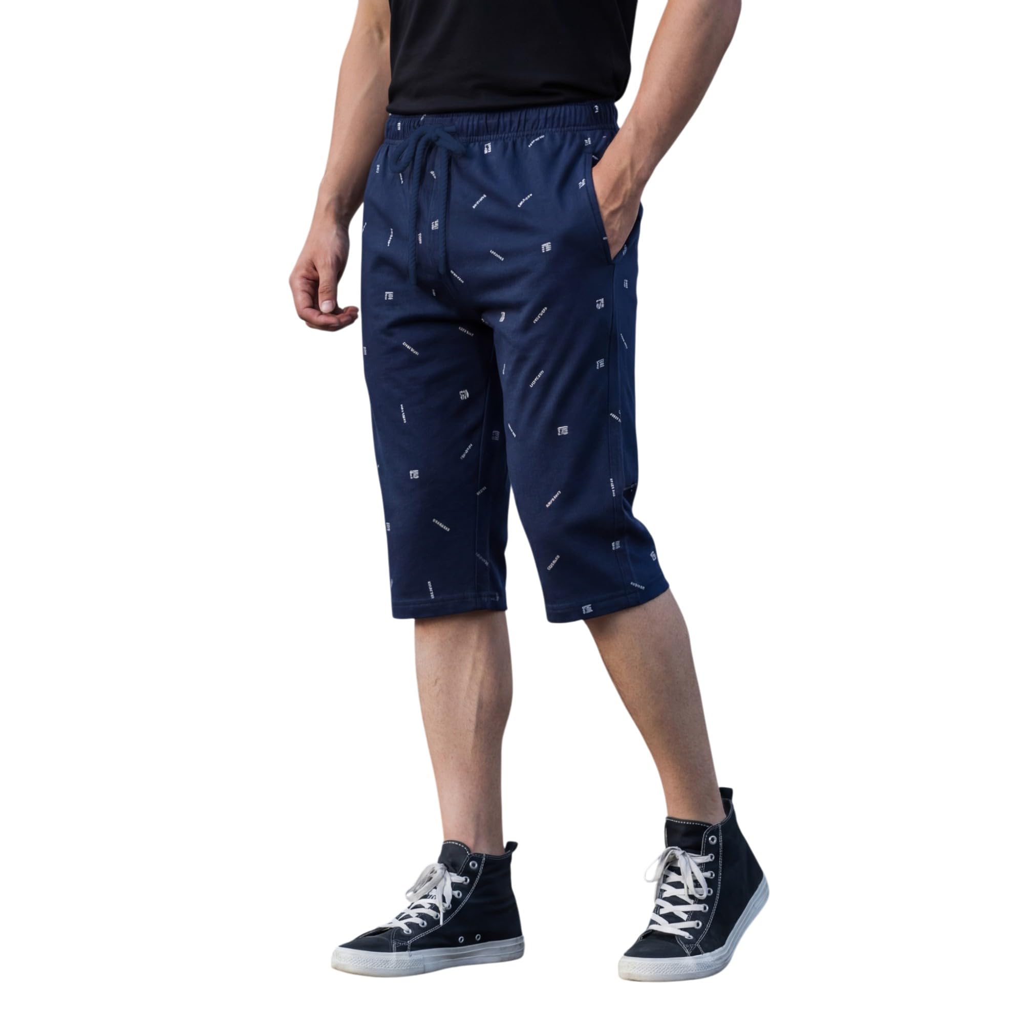 FEEL TRACK Men's Regular Fit Three Fourth Capri (Pack of 1) (GG_ P6_3/4-NEW_BLUE-L)-image-39