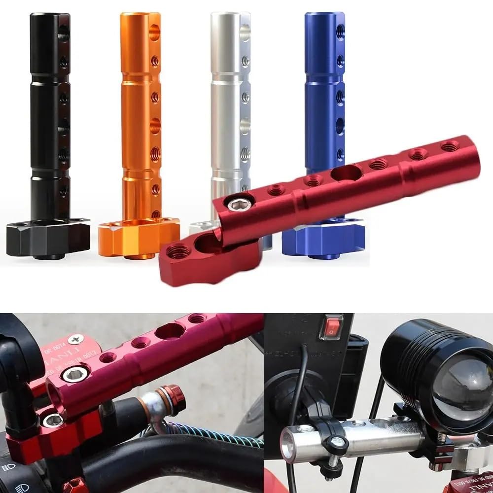 Mostek kierownicy motocykla Przedłużenie lusterka wstecznego motocykla Uchwyt wspornika obrotowego Obróć reflektor motocyklowy Poprzeczka(Blue)