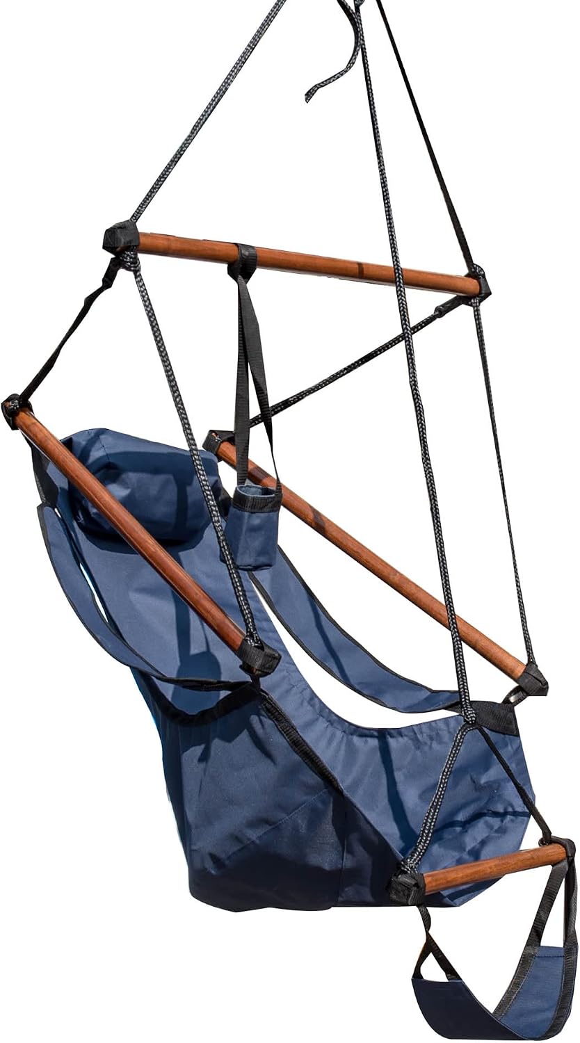 Island Retreat Adjustable Hanging Hammock Swing Chair - Navy