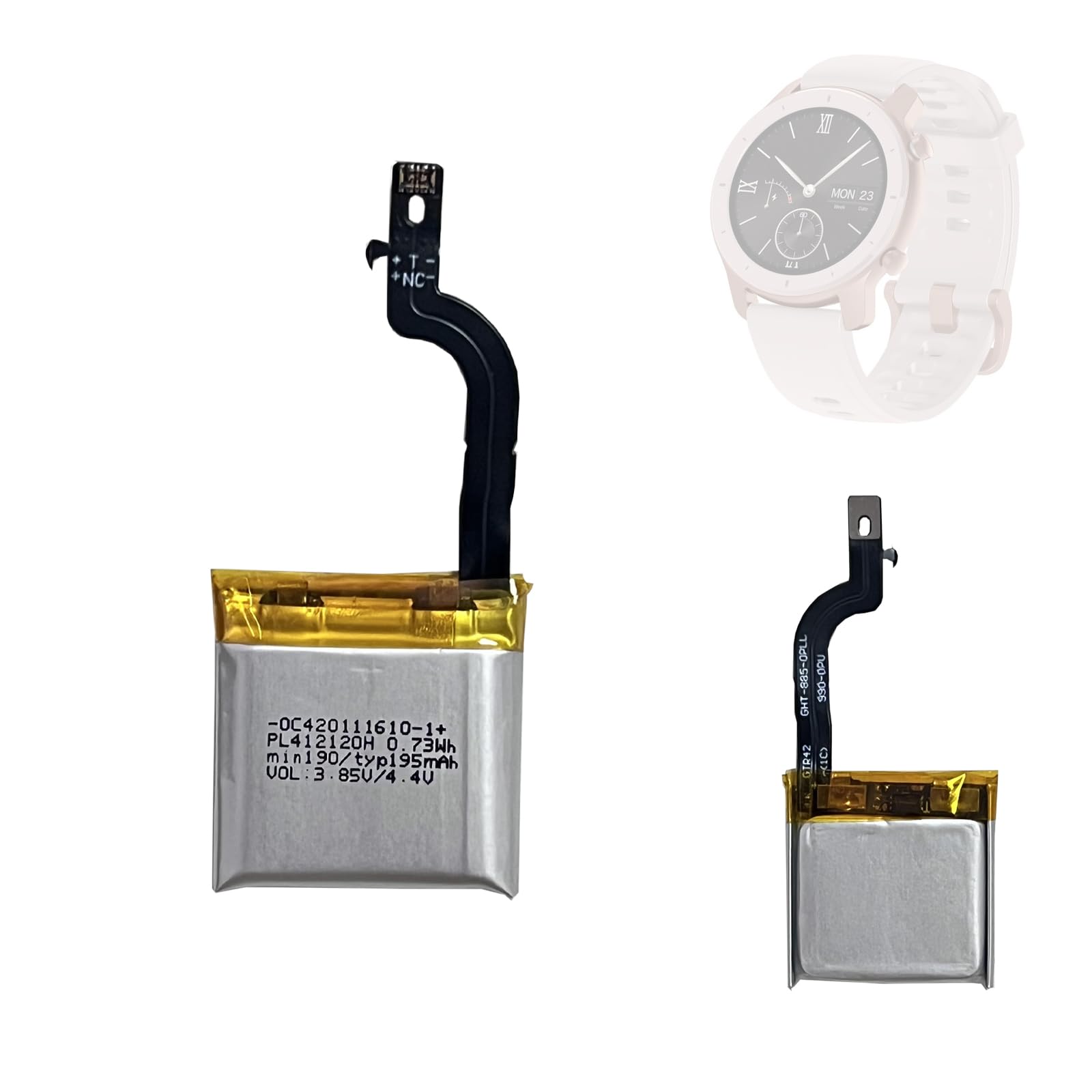 Batería De Repuesto 200mAh Para Amazfit Bip Y A1608 - Litio Polímero 3.8V, Compatible Con Modelo PL402120V