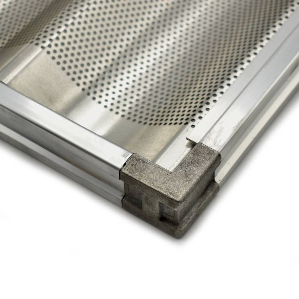 Erre4m Bandeja de horno para baguette perforada de aluminio, 4, 6 u 8 canales en marco (4 canales, 60 x 40 cm)