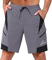 Sportneer Men's 3D Padded Mountain Bike Shorts with Zipper Pockets - Lightweight Cycling Biking Shorts for Comfortable Rides