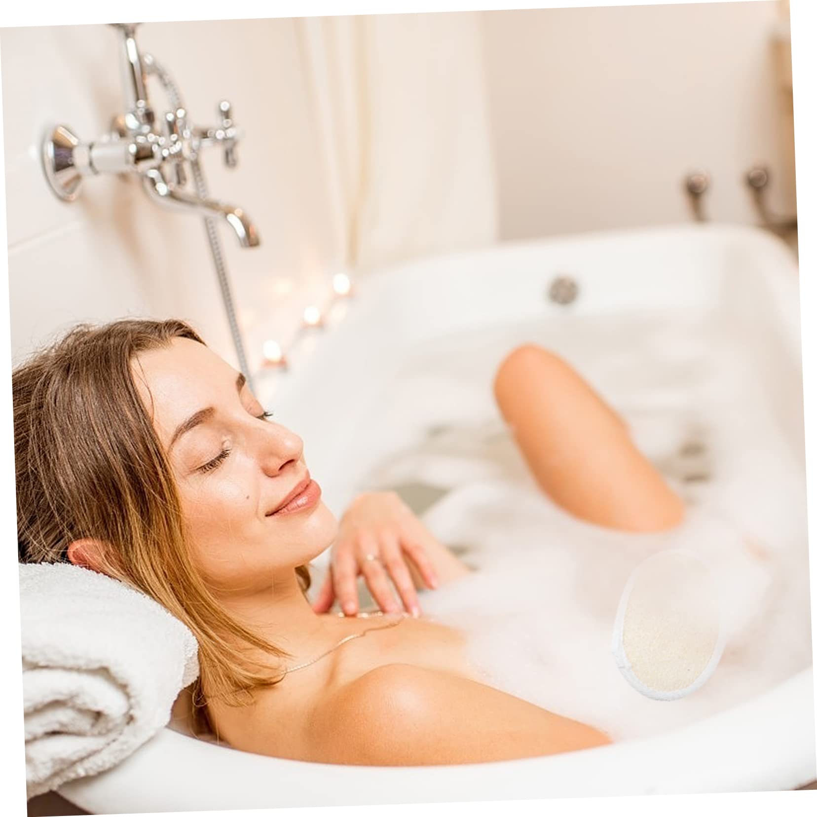 TOPBATHY 9pezzi Spugne Esfolianti Luffa Per Doccia Asciugamani Per Bagno Con Corda Scrub Per Corpo Per Pulizia Profonda e Delicata Della