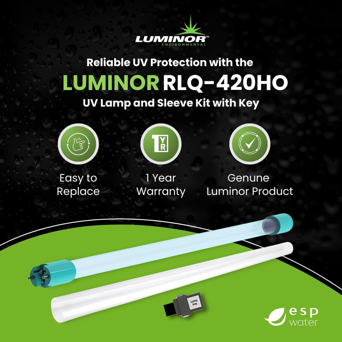 Luminor RLQ-420HO UV Lamp and Sleeve Kit for LBH4-151, LBH5-151, LB6-151