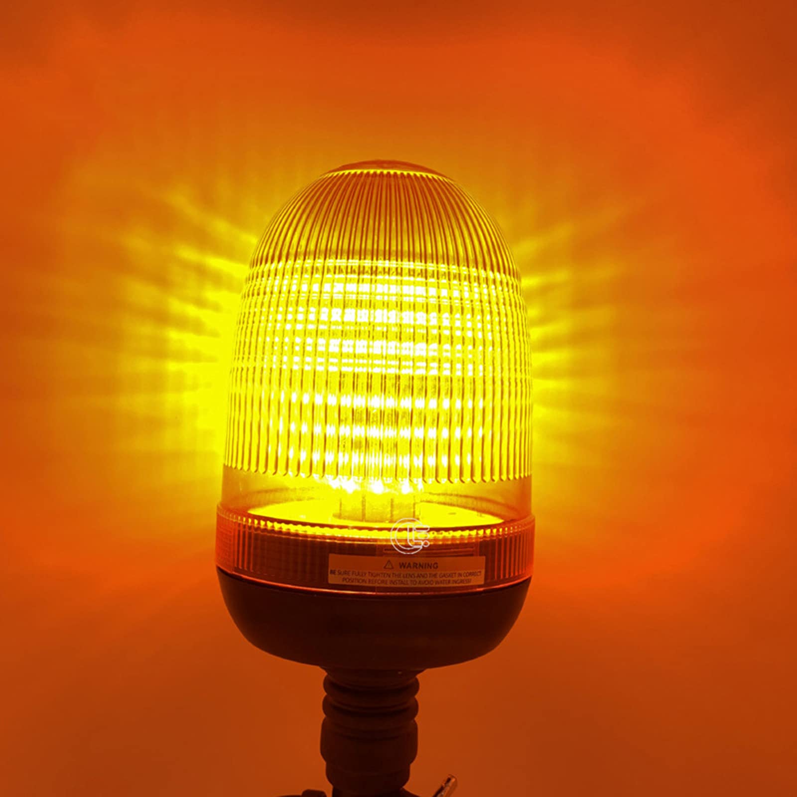 [Paquete De 2] Luz Estroboscópica De 60 LED, Baliza Ámbar Luz De Advertencia De Peligro De Emergencia Lámpara Estroboscópica De Montaje Flexible con Base ABS