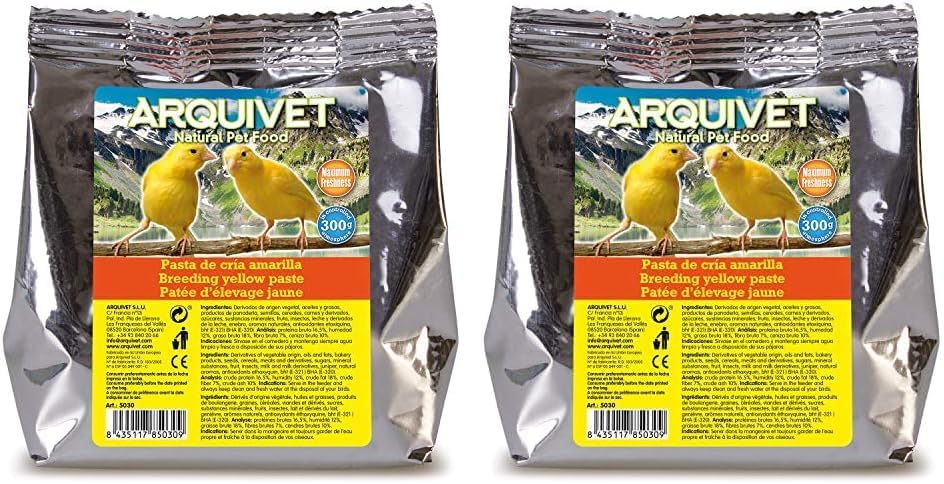 ARQUIVET - Pasta de cría Amarilla y Mantenimiento para pájaros 30...