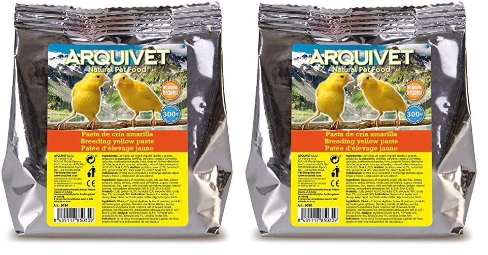 ARQUIVET - Yellow Breeding Paste and Maintenance for Birds 300g -...