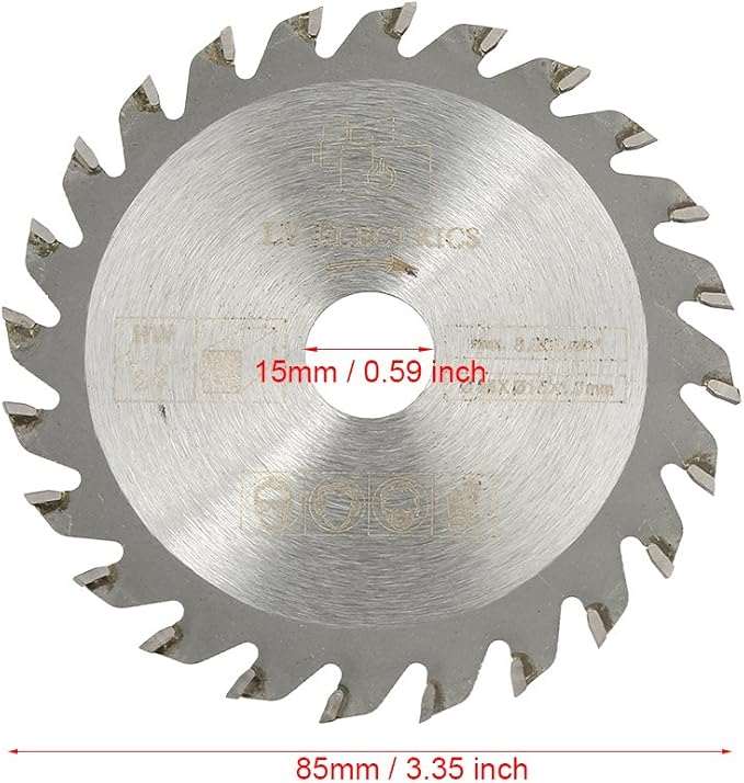 Amazon 円形ソーブレード ウッドカッティングディスク 丸鋸刃 超硬切削丸 鋸刃ロータリー 工具木材切断用 85 15mm 24t のこぎり