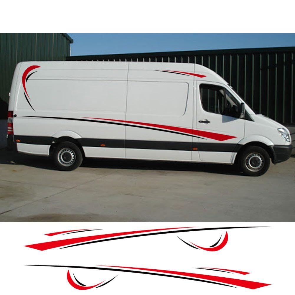 6Pcs / Lot Car Stickers, Per B = enz Sprinter W906 515 Motorhome Caravan RV Stripes Camper Van Vinyl Decal Tuning Accessori