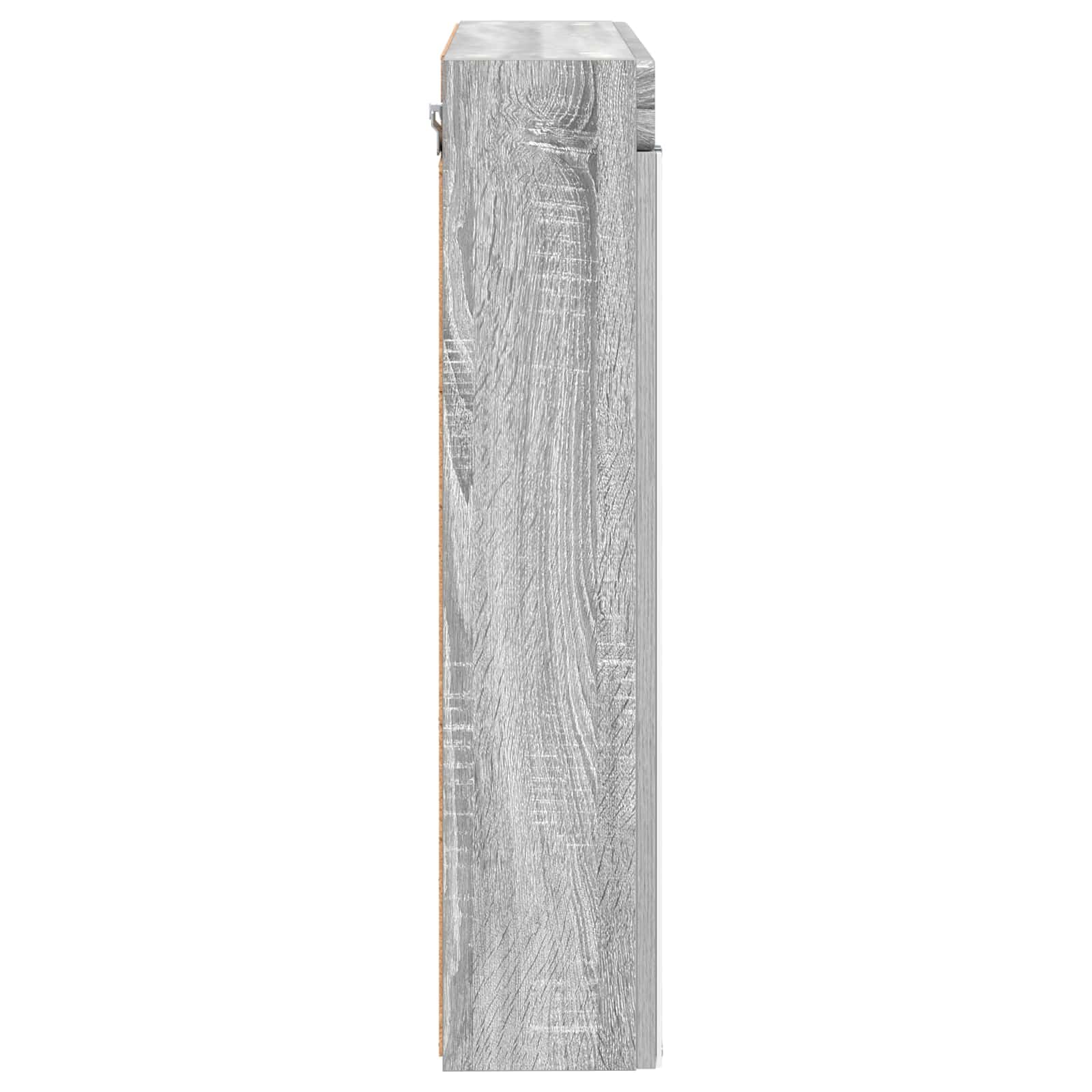 SYDE Armario Baño Gris Sonoma 60 x 16,5 x 78 cm | Madera elaborada, Acabado mate, Almacenaje toallas, Montaje requerido