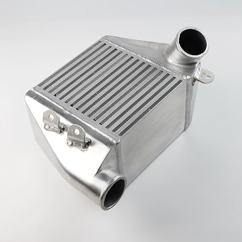Miniatura 3 de G-PLUS Intercooler de aluminio atornillado de montaje lateral compatible con VW 2002-2005 compatible con JETTA GOLF GTI MK4 1.8T Turbo Kit Plateado