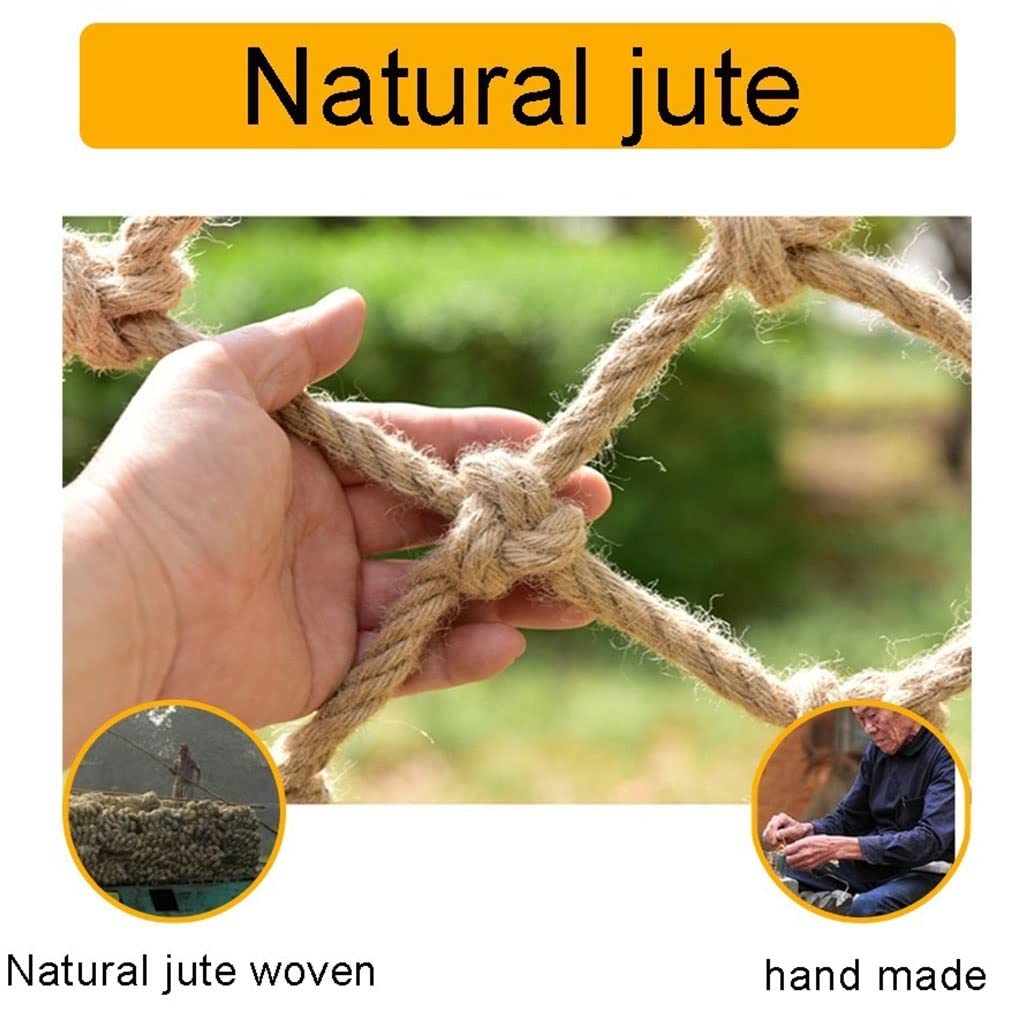 Biologisch abbaubares, robustes Jute-Netz für Pflanzen, Pflanzenschutz, Blumenschutz, 8 mm Durchmesser, 12 cm, Gelb, 4 x 4 m
