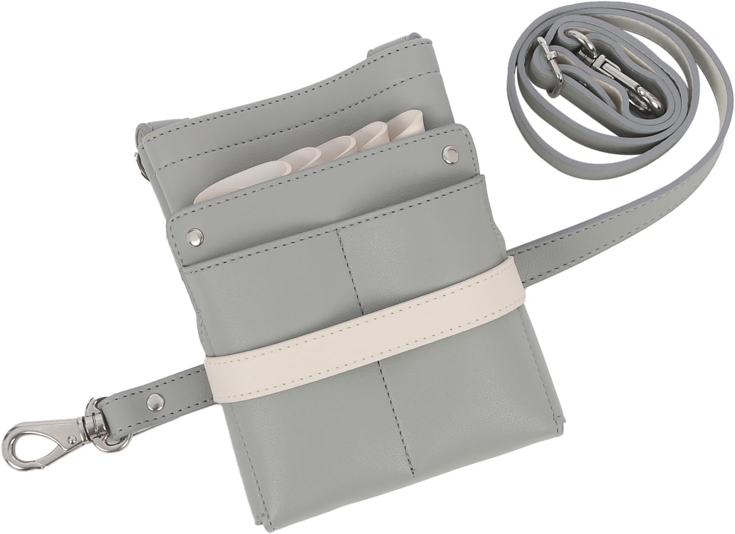 手染めテラコッタブラウン、ハラコバンビの大容量シザーケース 手染め