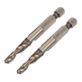 uxcell Combination Drill and Tap Bit, 1/4