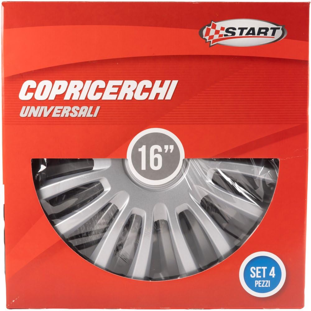 Start Set copricerchi auto grigi monza 16'' 4 pezzi in ABS