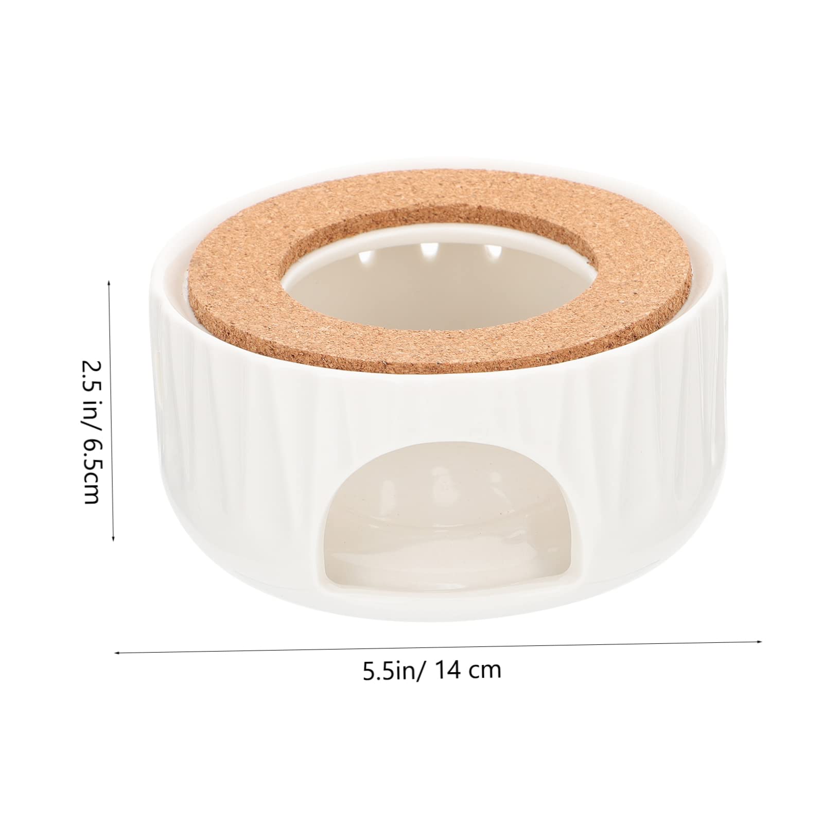 SHOWERORO Tea Pot Warmer Side Air Vent Ceramic Warmer Holder Elegant Tea Stove Base