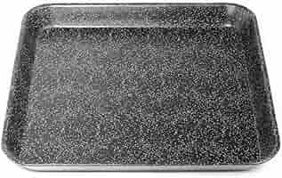 Teglia Forno Quadrata 35x35cm In Alluminio Antiaderente - Effetto Pietra, Made In Italy