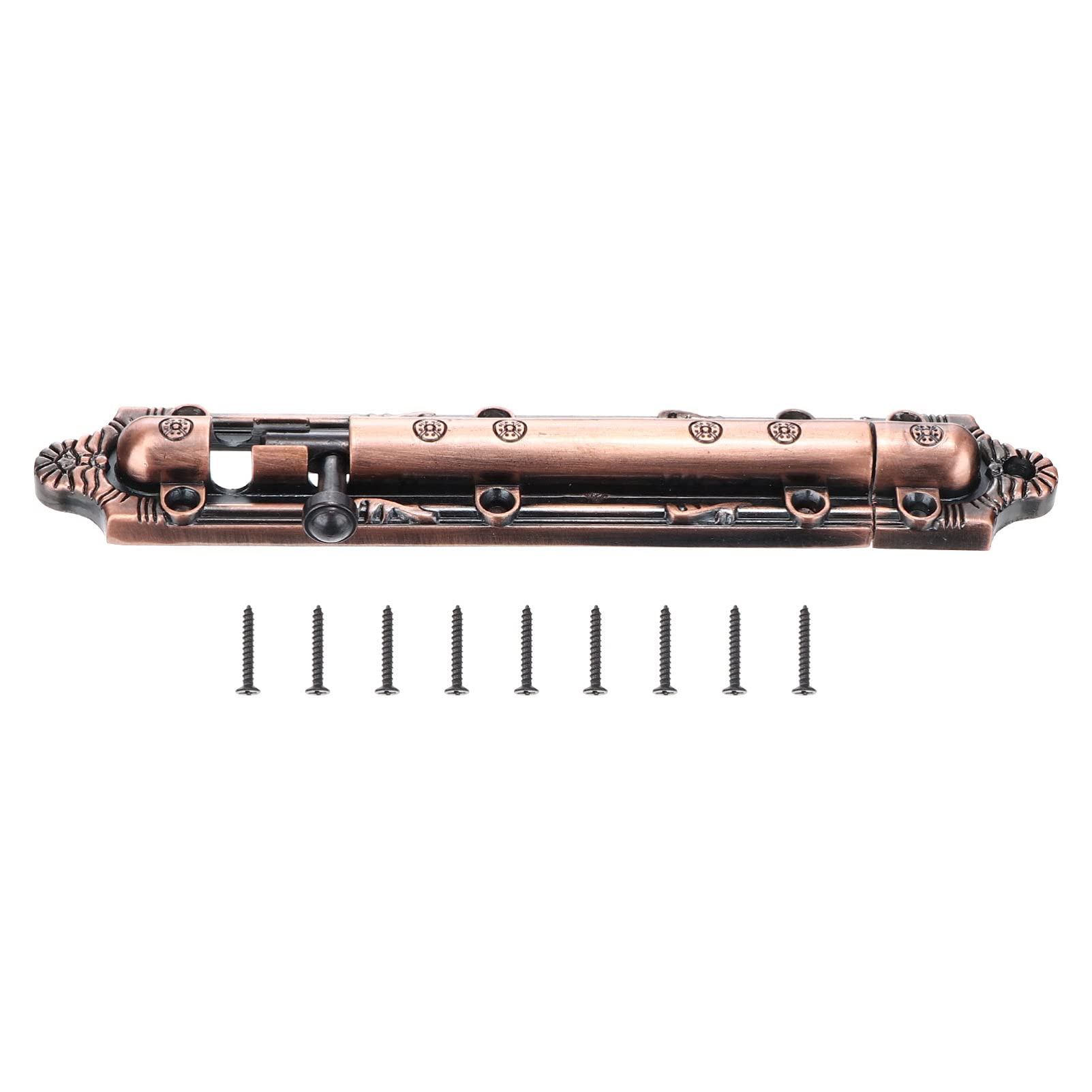 Rotate Bolt Latch Lock, Door Lock Bolt, Latch Zinc Alloy Slide Gate for Doors Windows Multicolor(Red Bronze Color)