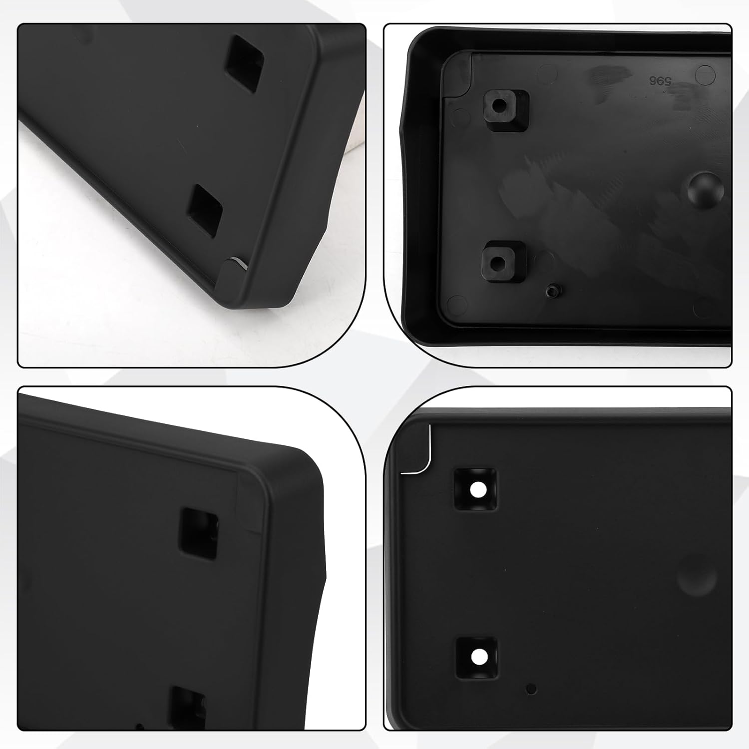 Front License Plate Bracket Compatible with Jeep Grand Cherokee 2014-2016, Front Bumper License Plate Holder Mounting Frame, Replacement for CH1068124, 68144511AD