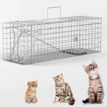 Amazon.co.jp: 猫捕獲器、動物用トラップ 猫用ケージ、野良猫用