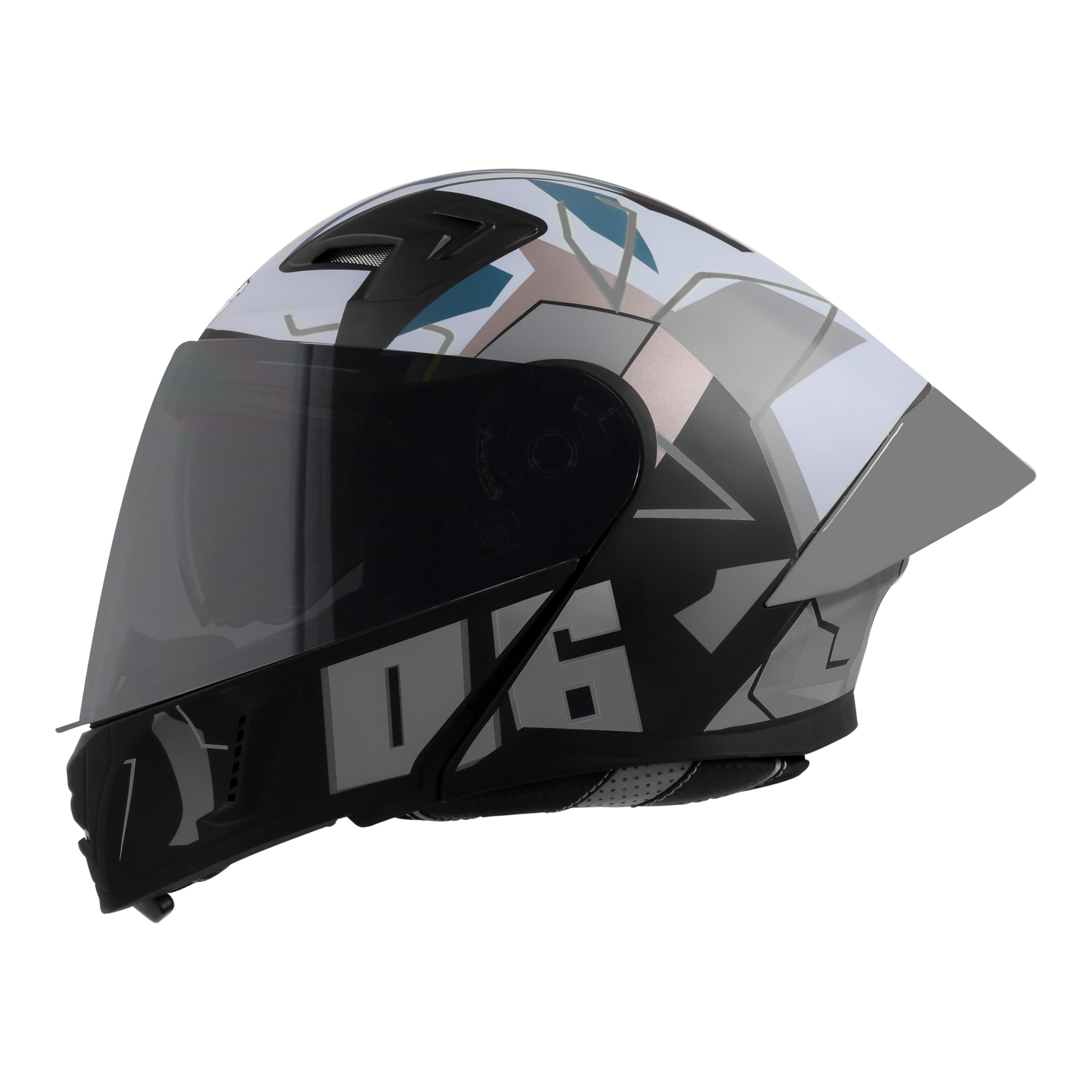 Steelbird SBA-20 06 ISI Certified Flip-Up Graphic Helmet for Men with Inner Chrome Sun Shield-image-32