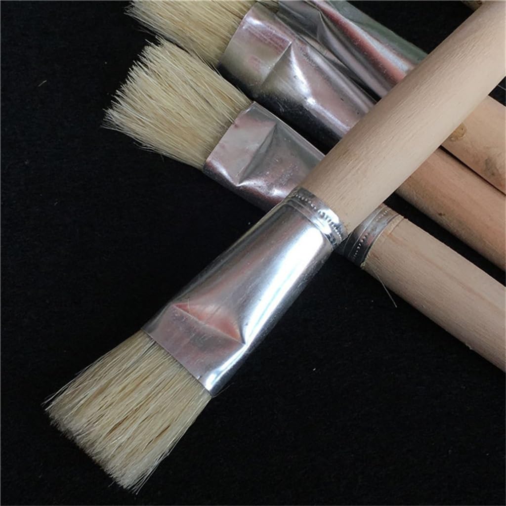 XBTGS White Pole Oil Paintbrush White Pole Line 1-12 Line Setole Oil Paintbrush Set, Log Color-As Show, Log Color-As Show-As Show