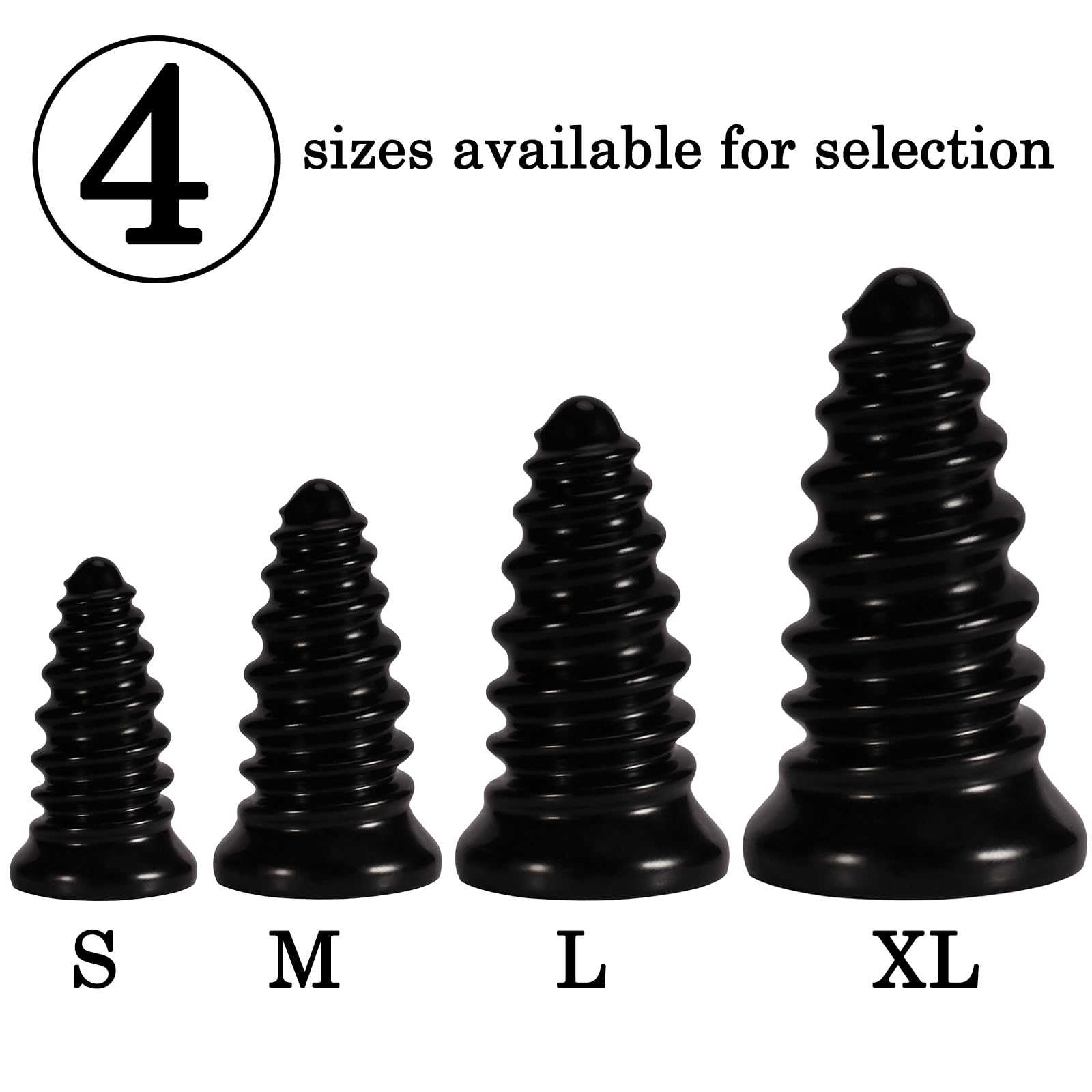 BDSMLOVE tapón anal grande, tapón anal con rosca gigante, consolador anal XXL, juguetes anales, fisting, juguete sexual, juguete sexual erótico a partir de 18 para parejas (Negro, XL)