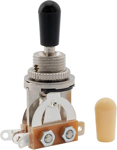Musiclily Interruptor métrico de palanca de guitarra recta corta de 3 vías para Epiphone Les Paul LP reemplazo de guitarra eléctrica, perilla negra
