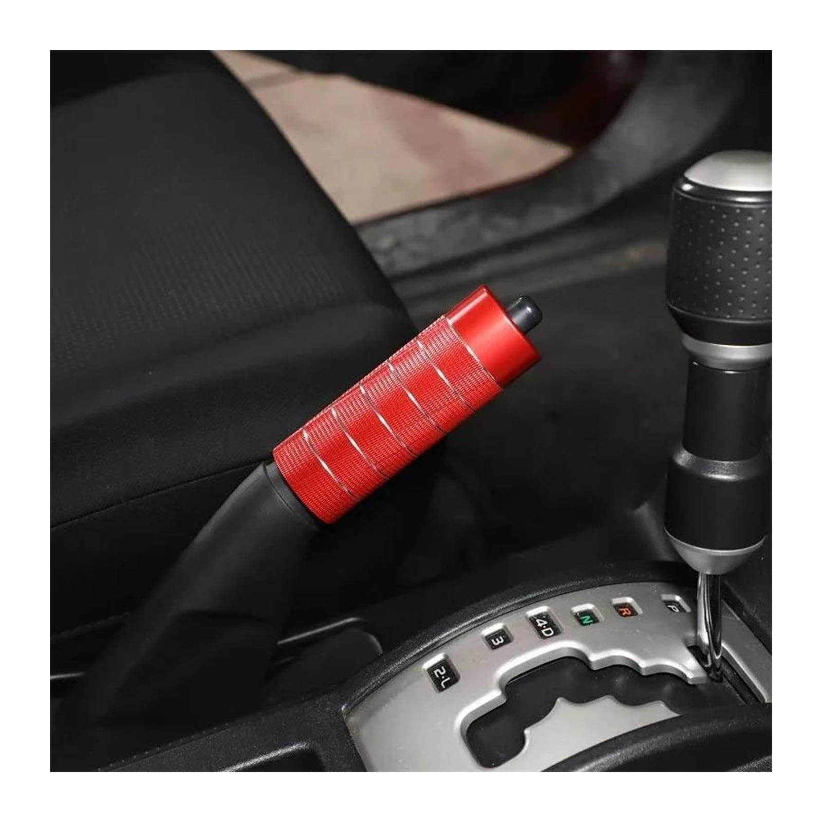 Kompatybilna z Toyota FJ Cruiser 2007-2021 czerwona głowica zmiany biegów samochodu osłona tulei hamulca ręcznego akcesoria wewnętrzne (czarna)