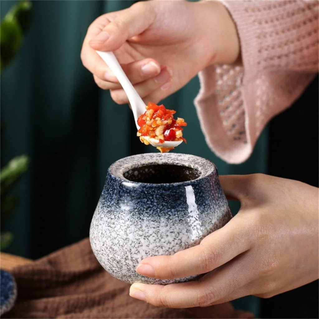 Seasoning jar Ceramic Spice Jar Household Seasoning Box Sugar Bowl Spice Jar Kitchen Tool Storage (C