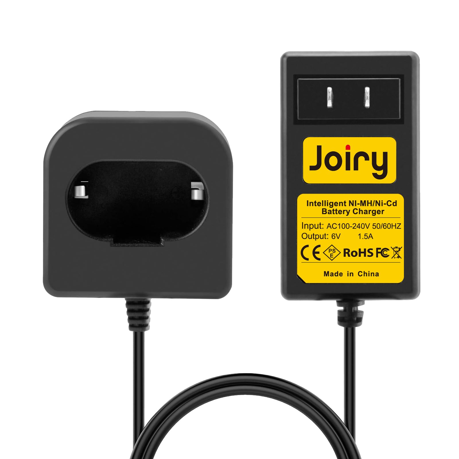 Joiry 6V Li-ion Battery Charger with Indicator Light - Compatible with Paslode 404717, B20544E, BCPAS-404717, 404400, 900400, 900420, 900600, 901000, 902000, B20720 (Not for Ni-MH/Ni-Cd Battery)