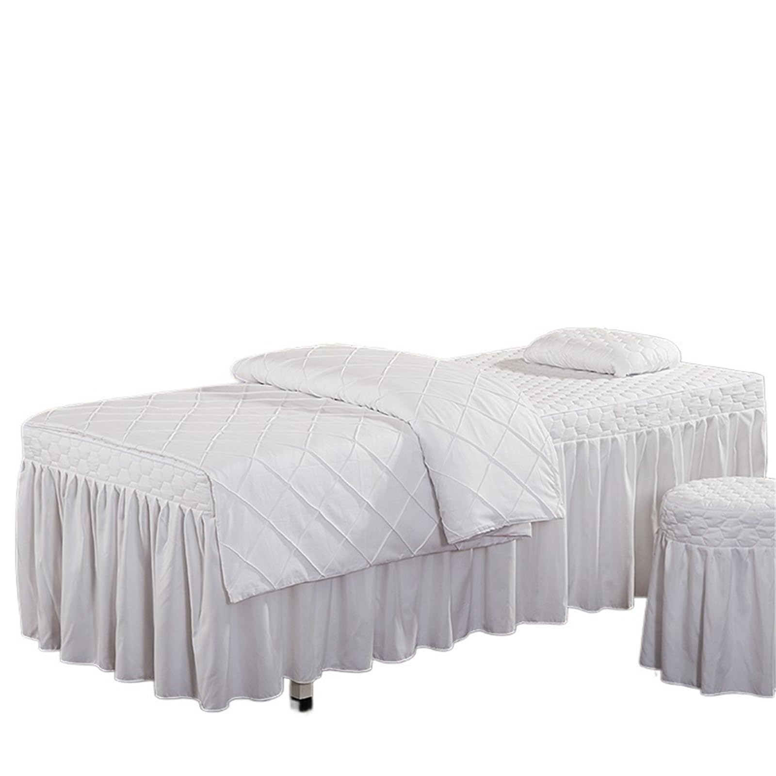 GCYEIDMA Beauty Salon Bed Cover Sets 4pcs Beauty Salon Bedding Set Massage Spa Thick Bed Linens Sheets Bedspread Duvet Cover(WHITE,70x190cm 4pcs)