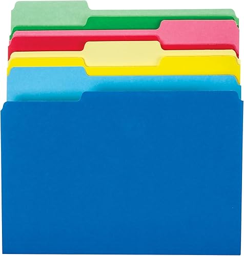 Office Depot® Carpetas de archivo de marca, tamaño carta, corte de 1/3, colores surtidos, paquete de 24