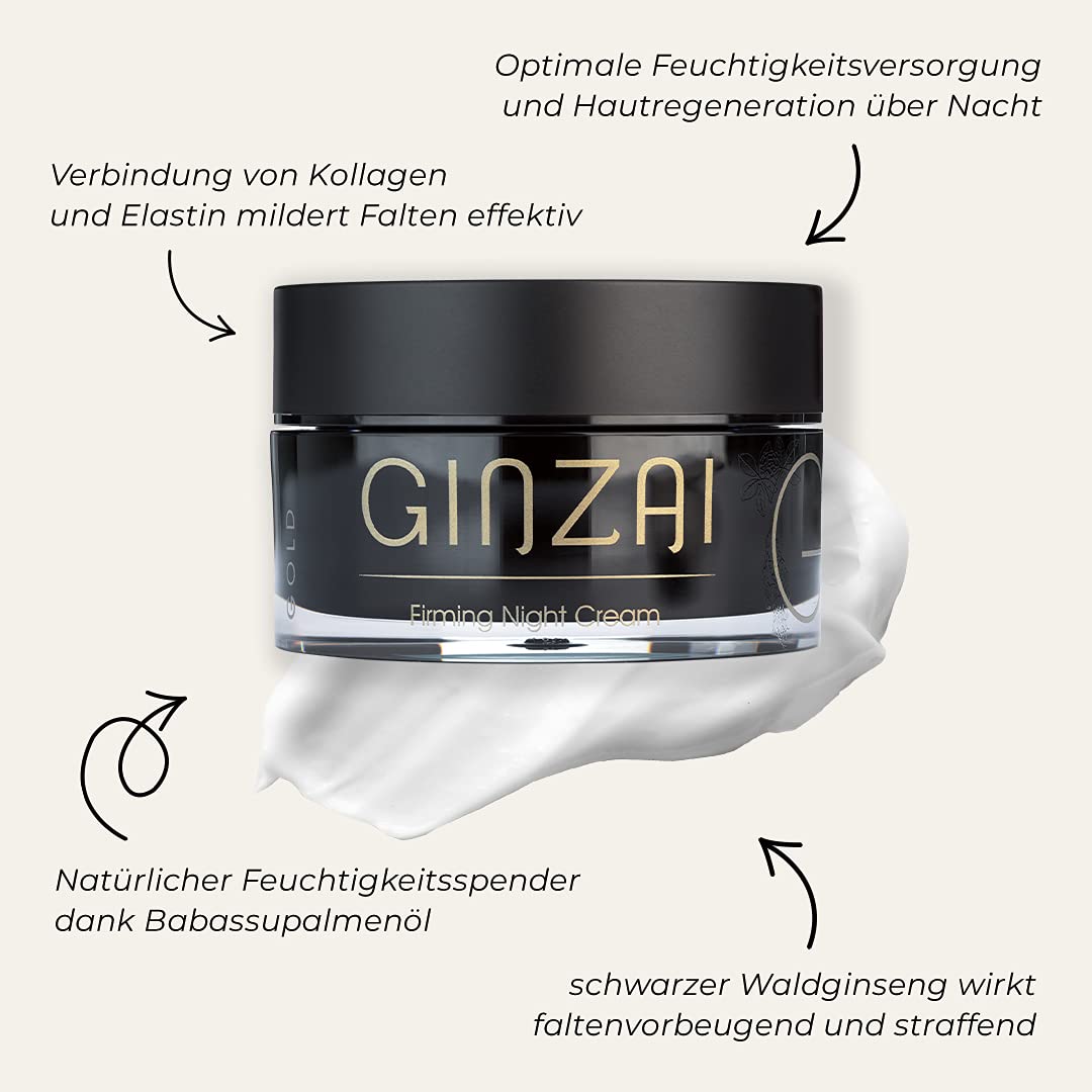 Straffende Nachtcreme 50ml mit Ginseng – koreanische Kosmetik zur Gesichtspflege – Feuchtigkeitsspendende Gesichtscreme - Anti-Aging Kosmetik – Hautpflege gegen trockene Haut