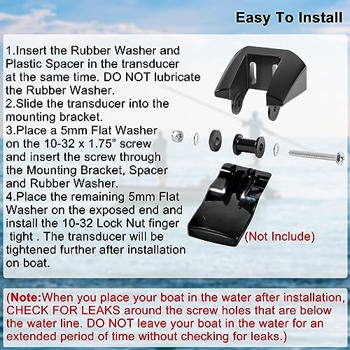Support de montage pour transducteur Garmin résistant aux chocs et vagues 010-10272-00