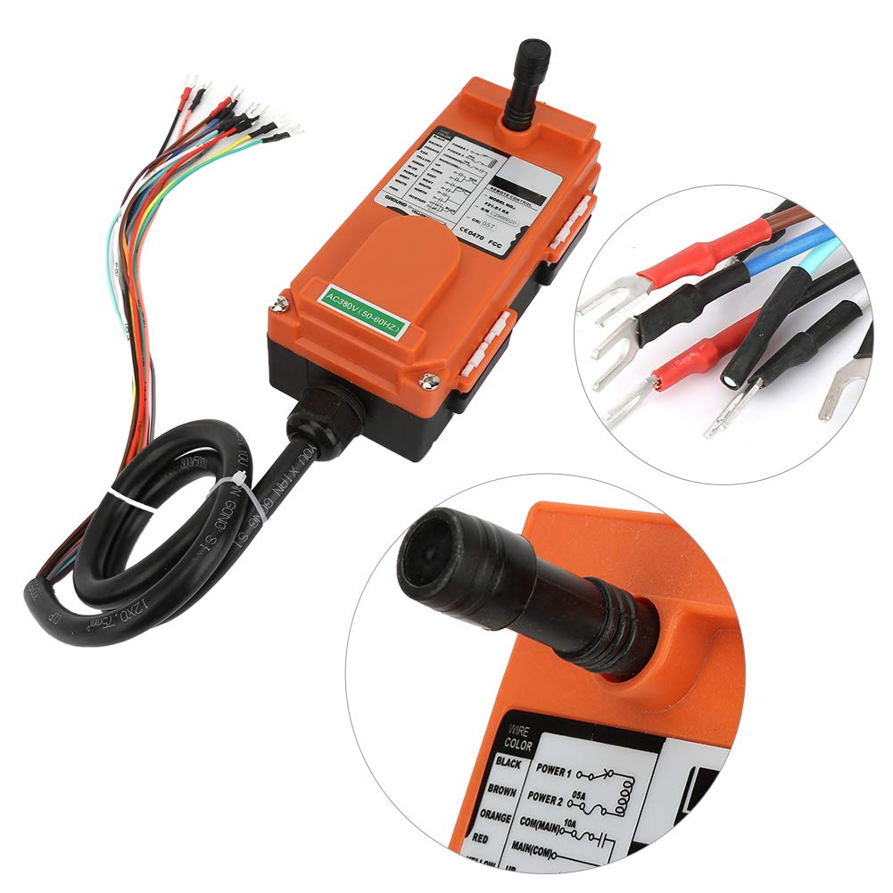 de control remoto industrial, Keenso Radio Control remoto inalámbrico Transmisor y receptor, 2 Transmisor y 1 Receptor 380Vb