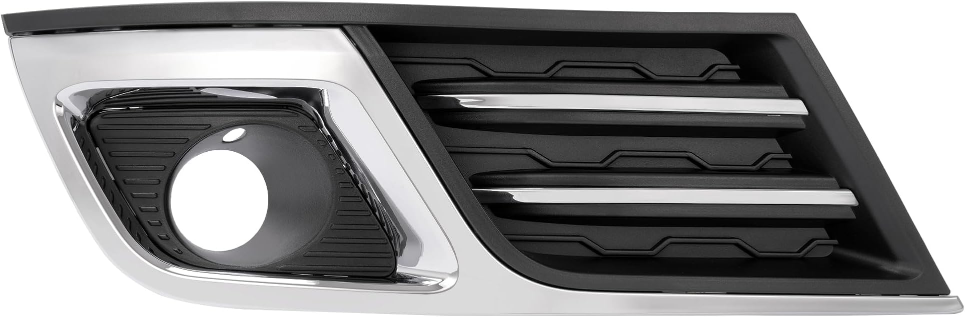 HECASA Right Fog Light Bezel Compatible with 2013-2017 Chevy Chevrolet Traverse Replacement for GM1039150 22817941 Front Bumper Driving Fog Lamp Cover w/Silvery Trim Molding - Passenger Side