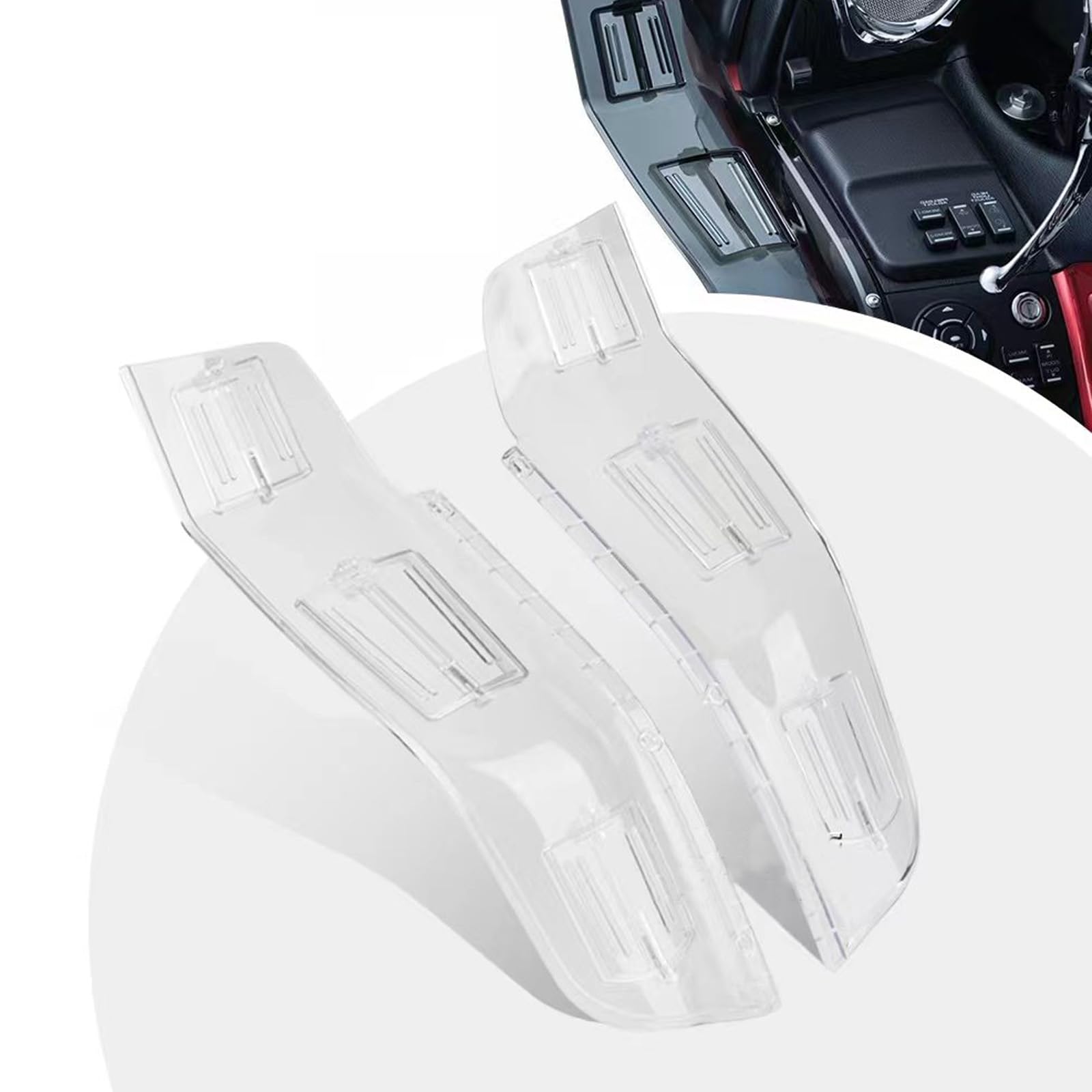 RUNNING PANTHER New 2 Pcs Fairing Air Deflectors for GL1800, Adjustable Wind Deflectors Kit Vented Wind Fairing Side Wing Windshield Side Spoilers Compatible with Honda Goldwing GL1800 F6B 2001-2017